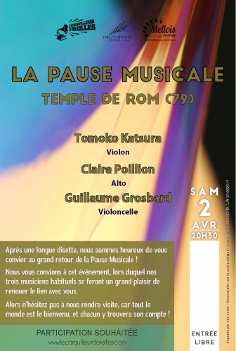 Pause Musicale - Temple de Rom (79) - 20h30