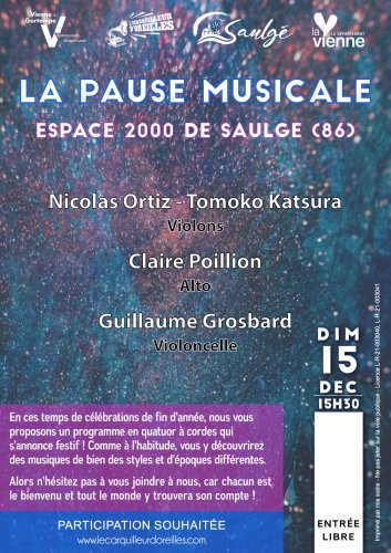Pause Musicale - Espace 2000 de Saulgé (86) - 15h30