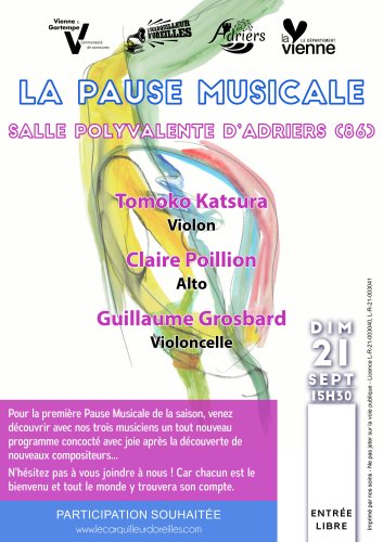 Pause Musicale - Salle des fêtes d'Adriers (86) - 15h30