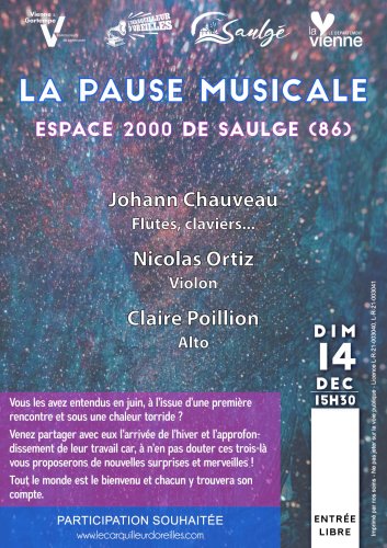 Pause Musicale - Espace 2000 de Saulgé - 15h30