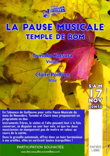 Pause Musicale - Temple de Rom (79) - 20h30
