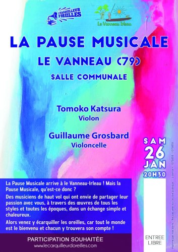 Pause Musicale - Salle communale du Vanneau - 20h30