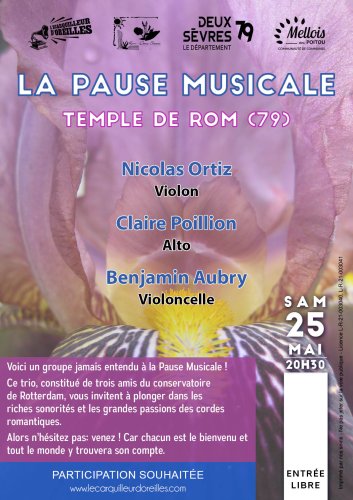 Pause Musicale - Temple de Rom (79) - 20h30