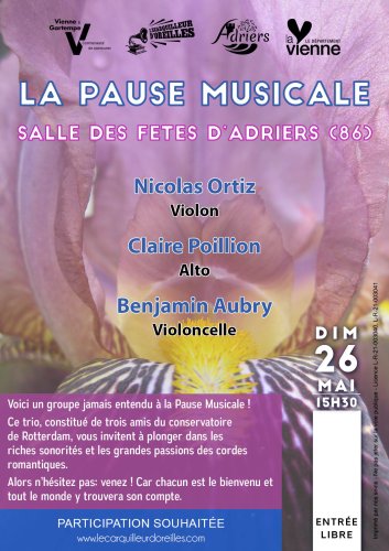Pause Musicale - Salle des fêtes d'Adriers (86) - 15h30