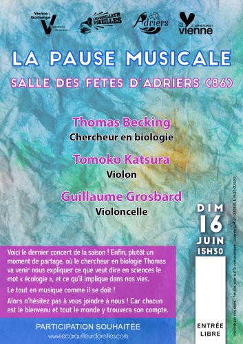 Pause Musicale - Salle des fêtes d'Adriers (86) - 15h30