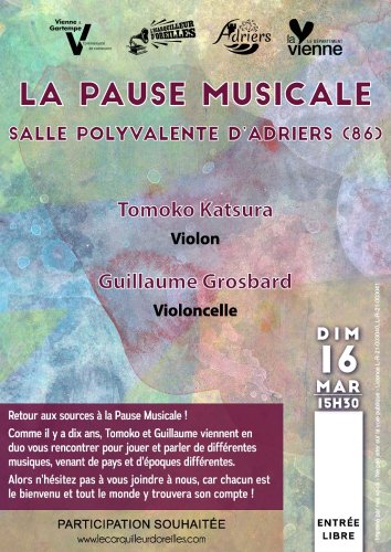 Pause Musicale - Salle des fêtes d'Adriers (86) - 15h30