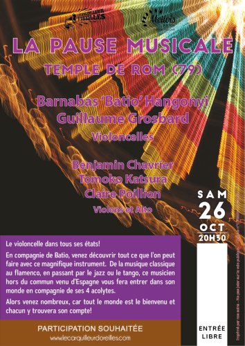 Pause Musicale - Temple de Rom (79) - 20h30