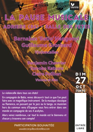 Pause Musicale - Salle des fêtes d'Adriers (86) - 15h30