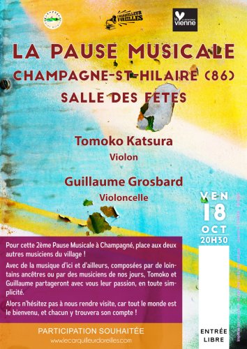 Pause Musicale - Salle des fêtes de Champagné-St-Hilaire (86) - 20h30