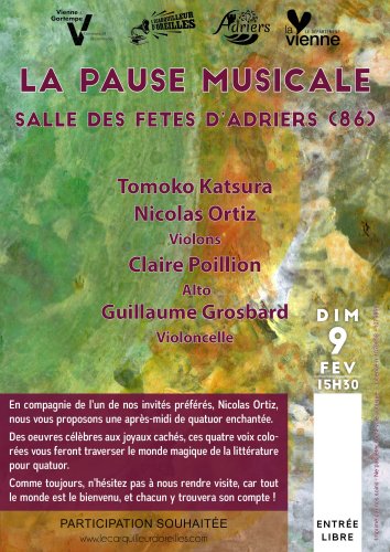 Pause Musicale - Salle des fêtes d'Adriers (86) - 15h30