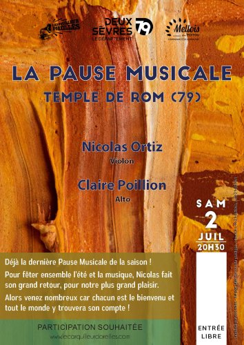 Pause Musicale - Temple de Rom (79) - 20h30