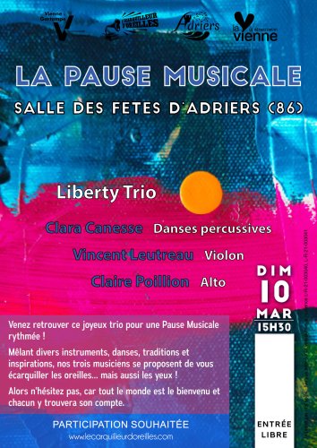 Pause Musicale - Salle des fêtes d'Adriers (86) - 15h30