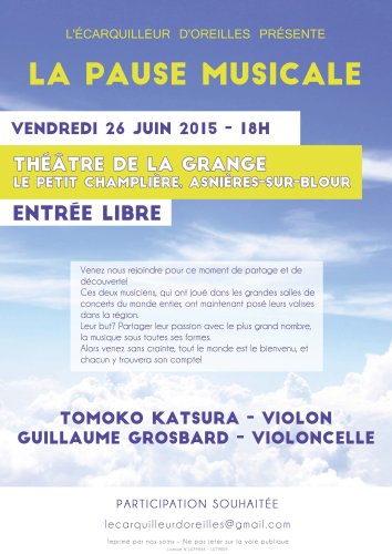 Pause Musicale - Théâtre de la Grange - Asnières-sur-Blour